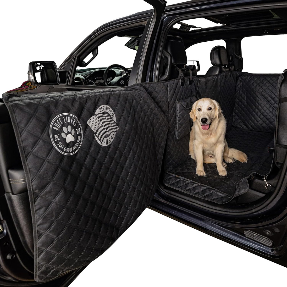 XL Floor Cover with Door Protection, 2025 Black – As Seen on Shark Tank – Fits Full‑Size Crew Cab