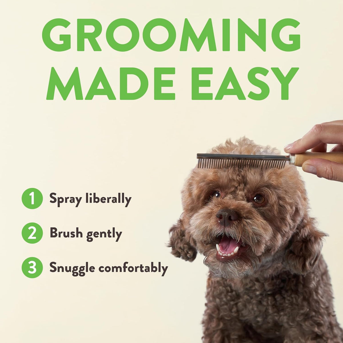 TropiClean Sweet Pea Cat & Dog Detangler Spray Dematting | Dog Conditioner Spray Derived from