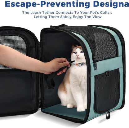 Apollo Walker Dog & Cat Carrier Backpack for 4-15lb Pets - Ventilated Safe Design with Padded Back