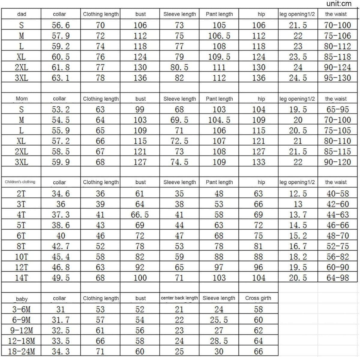 Matching Family Christmas Pajamas Set - Xmas Sleepwear PJs