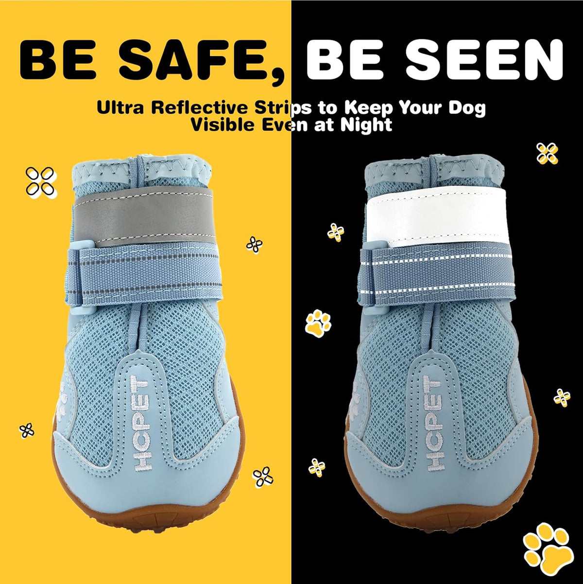 Hcpet Dog Shoes, Dog Boots for Large Dogs, Breathable Dog Booties Paw Protector for Summer Hot