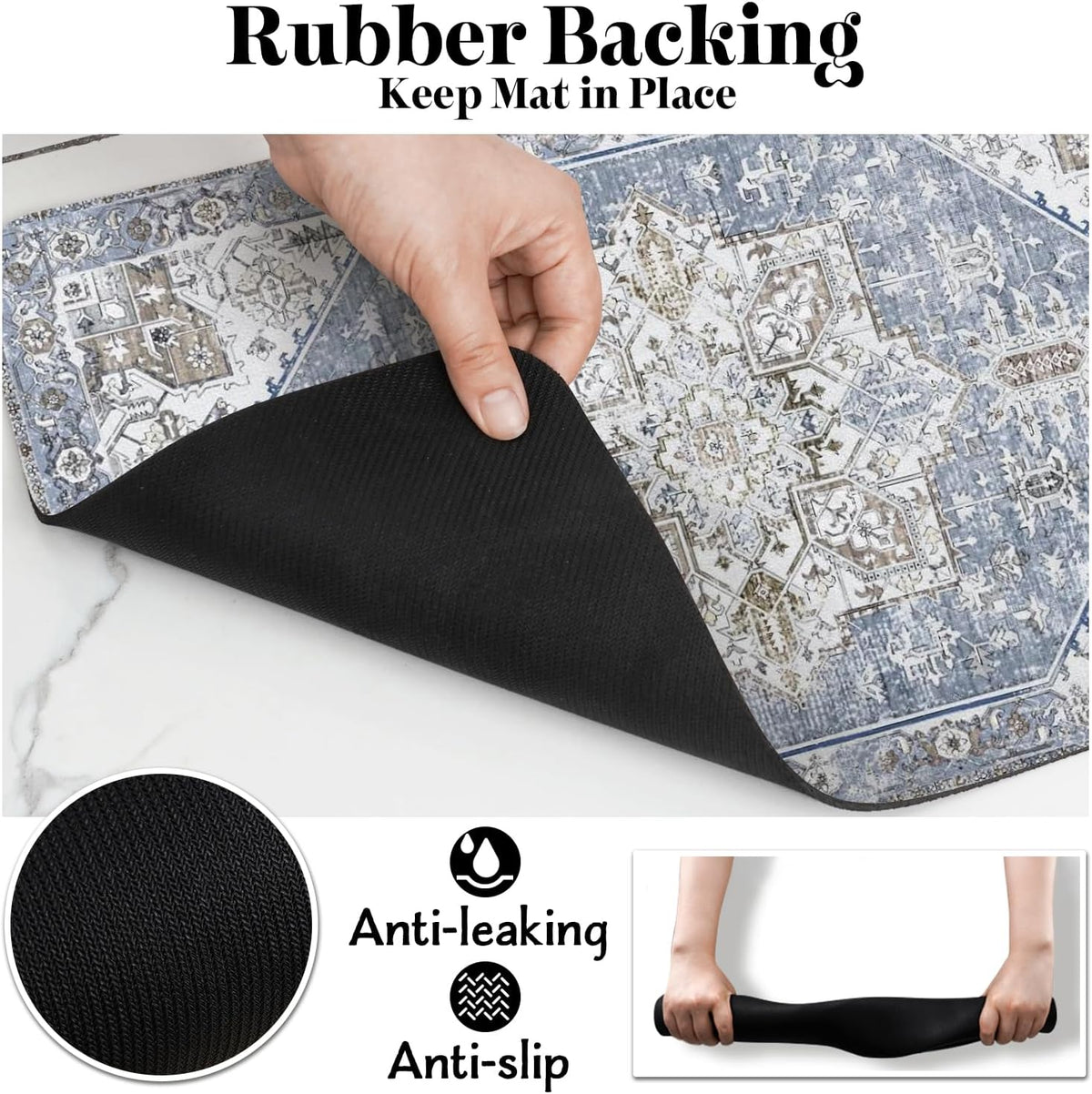 Dog Food Mats for Floors Absorbent, Pet Cat Food Mat - Non Slip Dog Bowl Mats for Food and Water