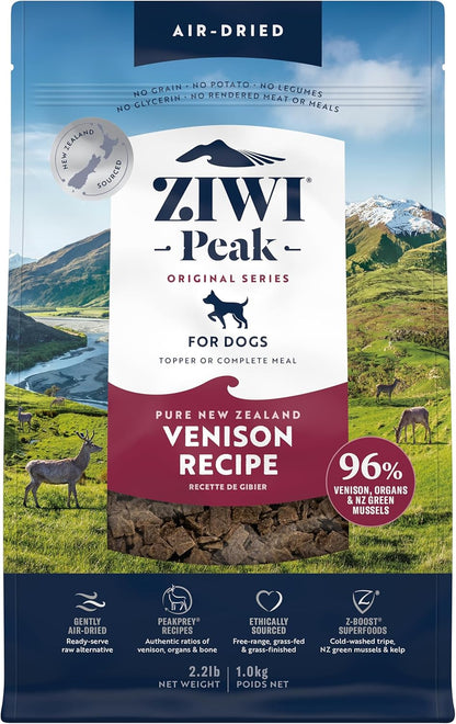 ZIWI Peak Air-Dried Dog Food – Venison - All Natural, High Protein, Grain Free, Limited Ingredient