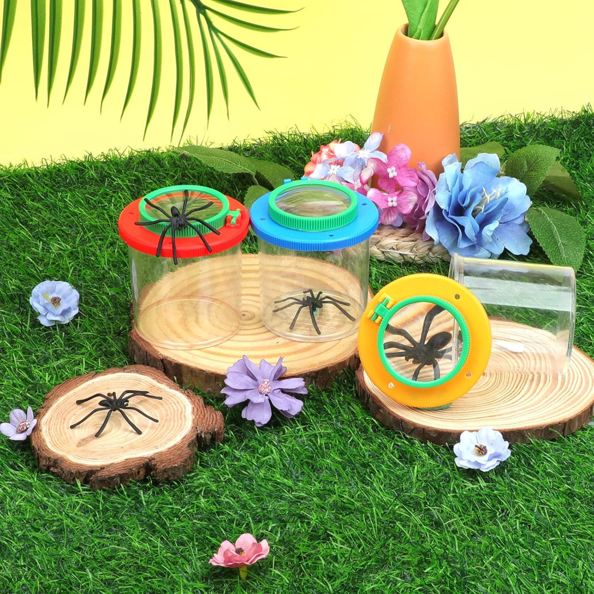 Coopay 3 Pieces Magnifying Insect Box - Bug Viewer, Critter Insect Cage, Container, Bug Catcher