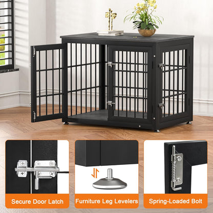 32 Inch Heavy Duty Dog Crate Furniture for Medium and Small Dogs, Decorative Pet House End Table