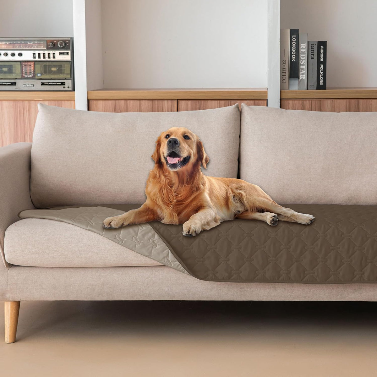 gogobunny 100% Double Sided Waterproof Dog Blanket Soft Pet Bed Cover Reversible Protect Furniture