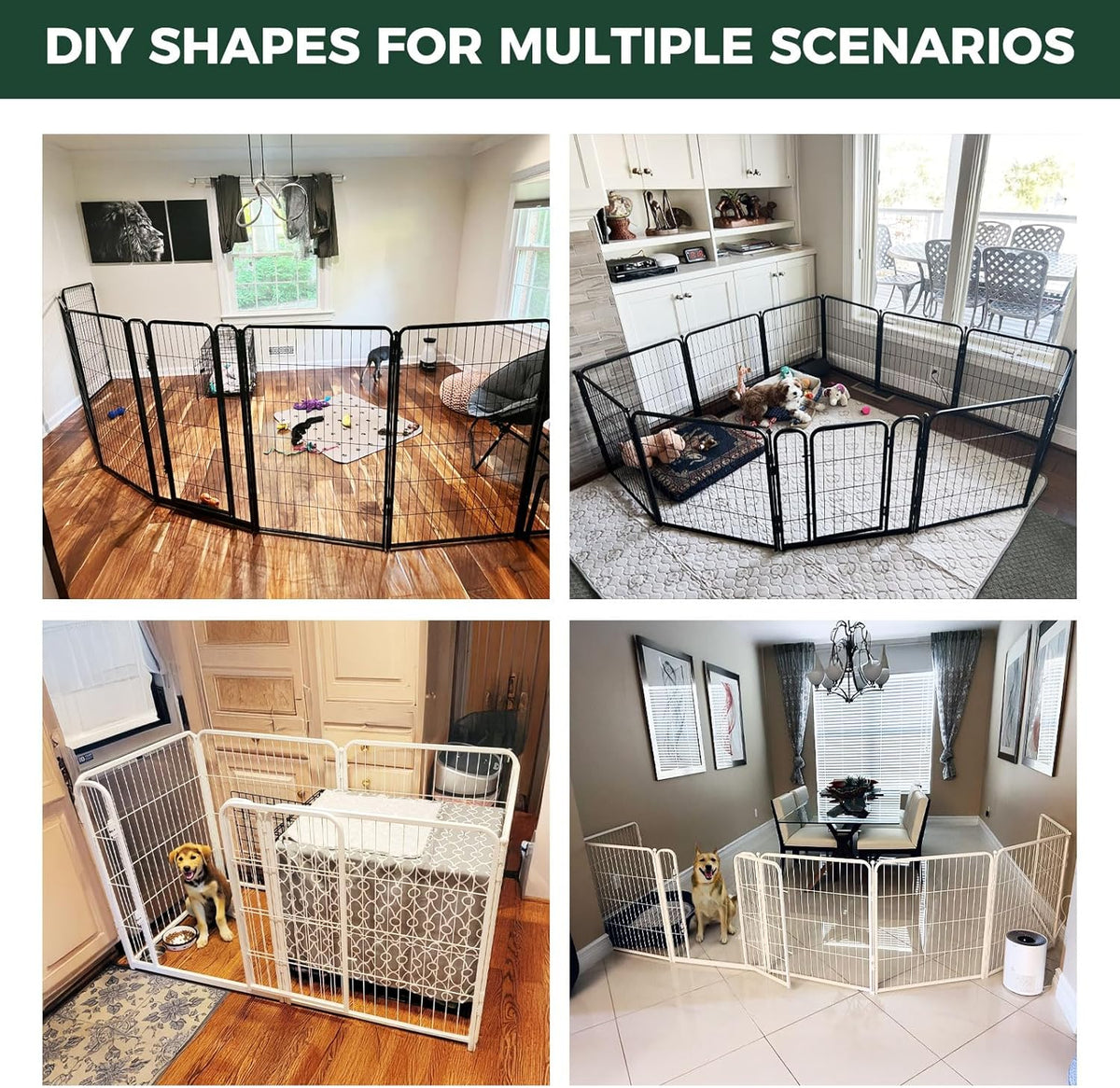 FXW Homeplus Unleashed Indoor Dog Playpen - Stress-Free and Safe Play, Heavy Duty 24 Inch 6 Wire