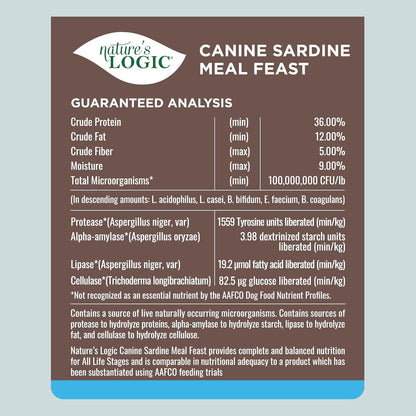 Nature's Logic Dry Dog Food - 100% Natural - No Synthetics - For All Ages, Sizes, Breeds - Free