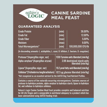 NATURE'S LOGIC Dry Dog Food - 100% Natural - No Synthetics - for All Ages, Sizes, Breeds - Free