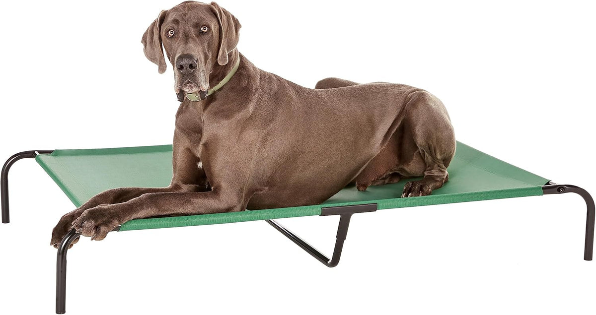 Amazon Basics Cooling Breathable Elevated Dog Bed with Durable Metal Frame, for Large Dogs
