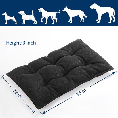 MABOZOO Chew Proof Indestructible Dog Beds for Aggressive Chewers,Durable Dog Crate Pad,Washable
