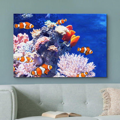 wall26 Canvas Print Wall Art Clownfish Underwater Tropical Coral Reef Nature Animals Photography