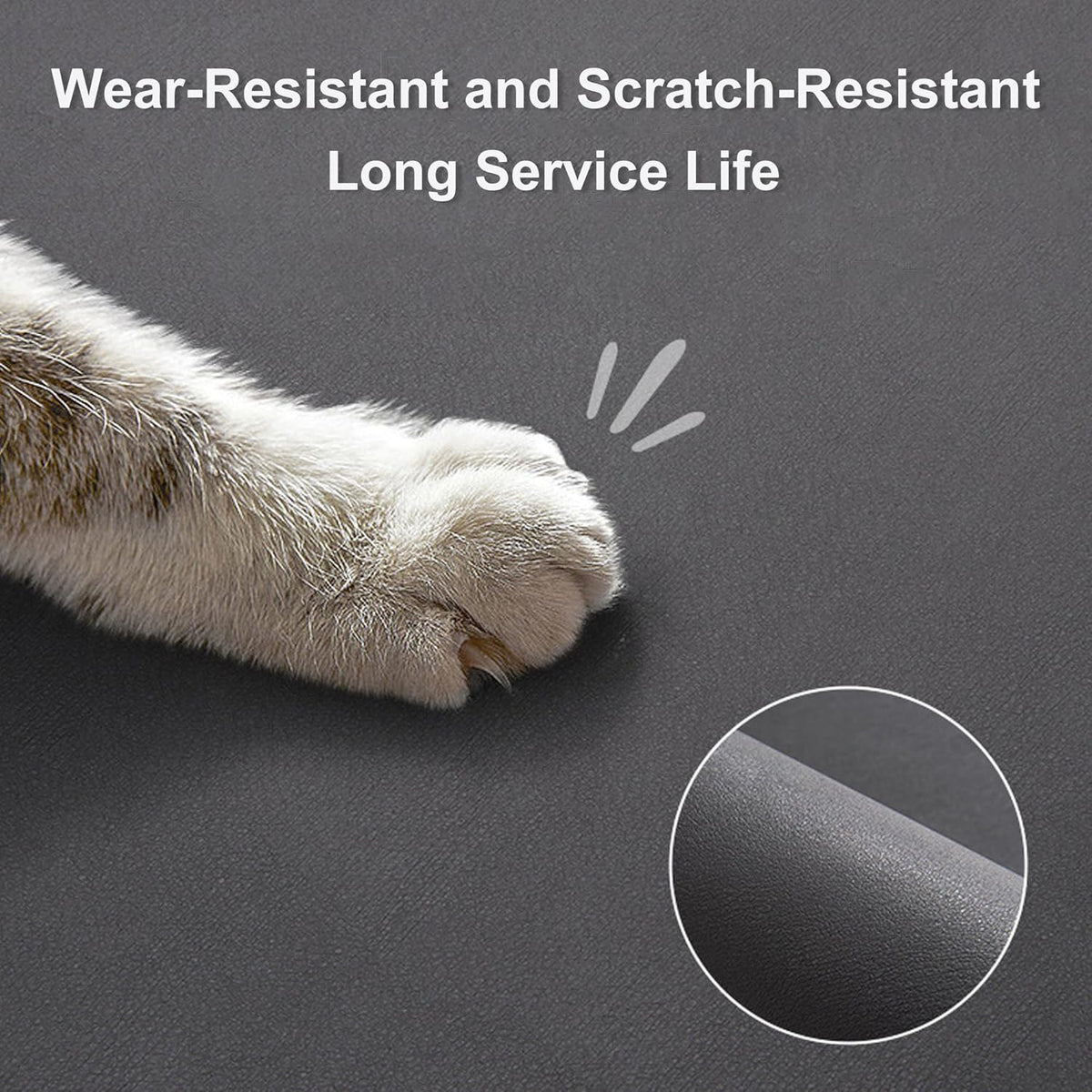 YCT Cat Food Mat for Pet Dogs - Non-Slip Super Absorbent, with Multiple Cat Heads Logo, 18.1 x 11.8
