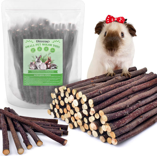 Bissap 460g/16.2oz Apple Sticks for Rabbits, Natural Bunny Chew Toys and Treats for Chinchilla
