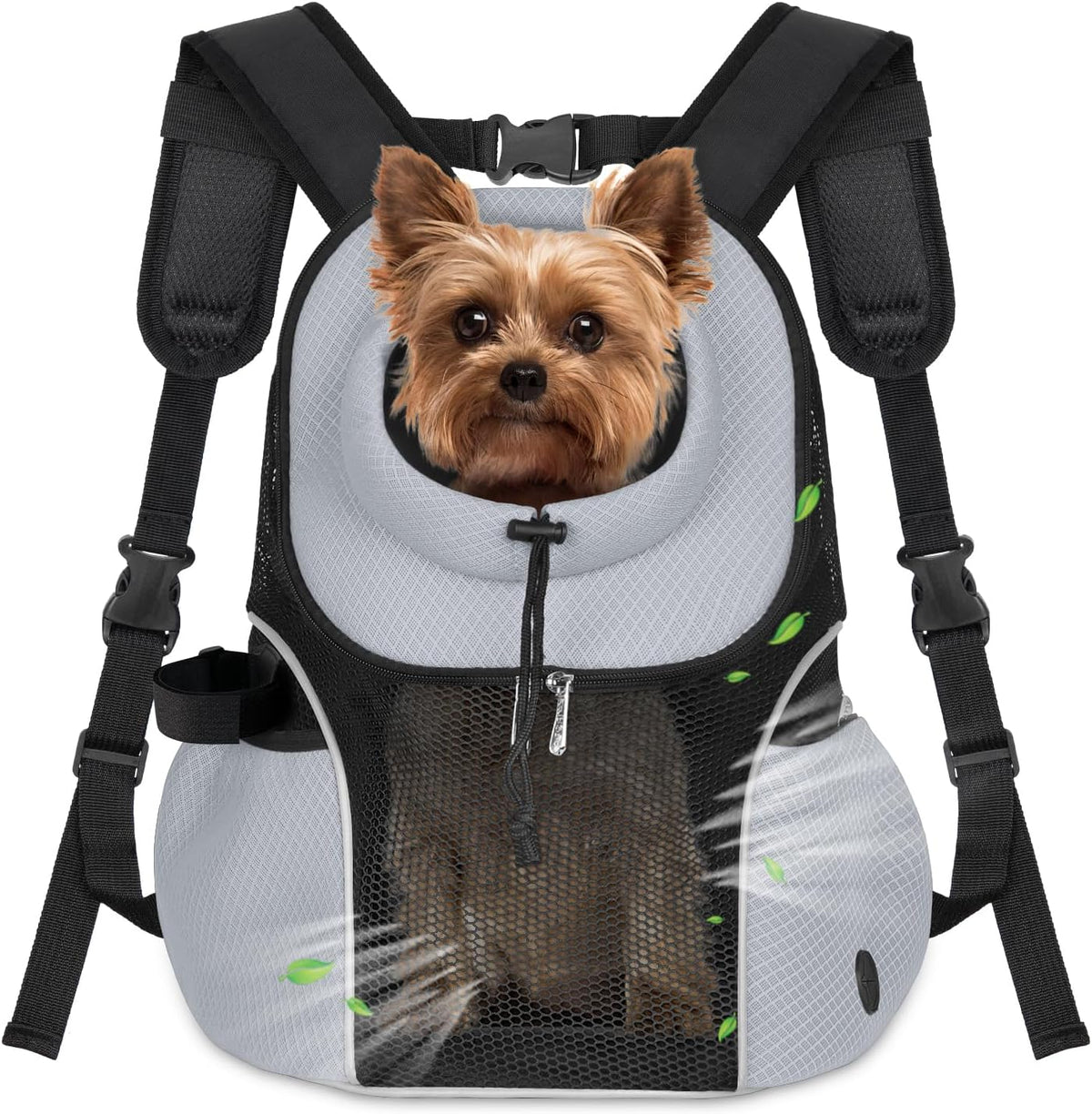 WOYYHO Pet Dog Carrier Backpack Small Dog Front Backpack Ventilated Mesh Dog Travel Back Pack with