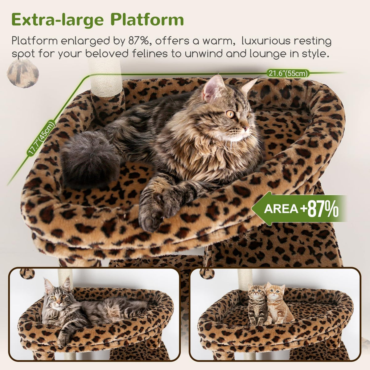 Globlazer Giant Cat Tree, 83 inch Cat Tree for Indoor Cats Large Adult, XXL Cat Tower with 9