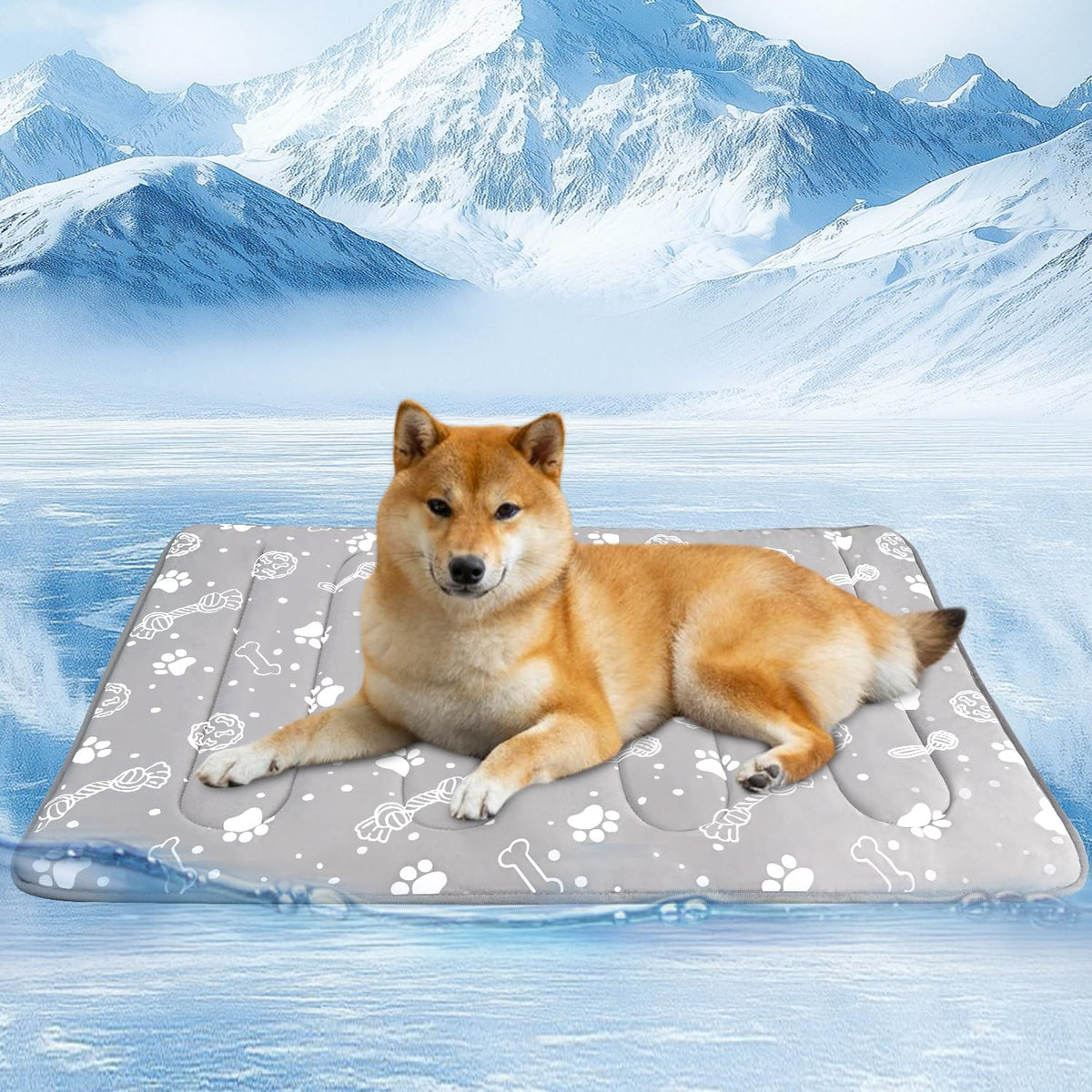 MH MYLUNE HOME Upgrade Cooling Mat for Pets, 28”x39” Arc-Chill Fiber Reinforced Padding