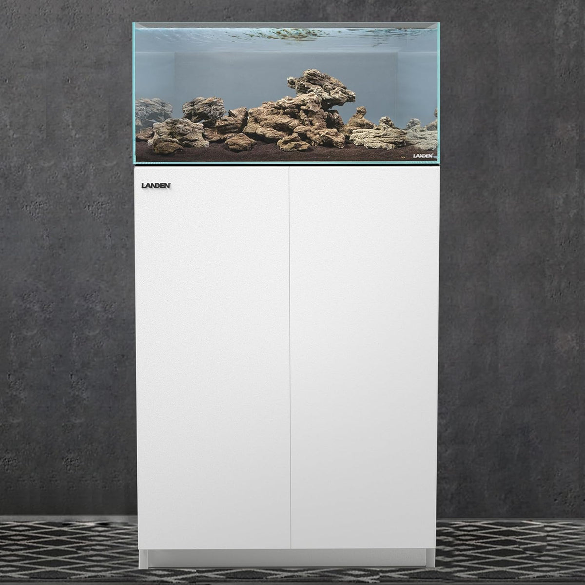 LANDEN Aquarium Wooden Stand and Cabinet for up to 16 Gal Tank, Fish Reptile Sea Salt WaterTank