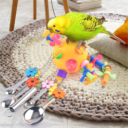 KATUMO Bird Toys Pull Spoons Colorful Acrylic Stick Toys Parrot Chew Toy for Amazon Parrot, African