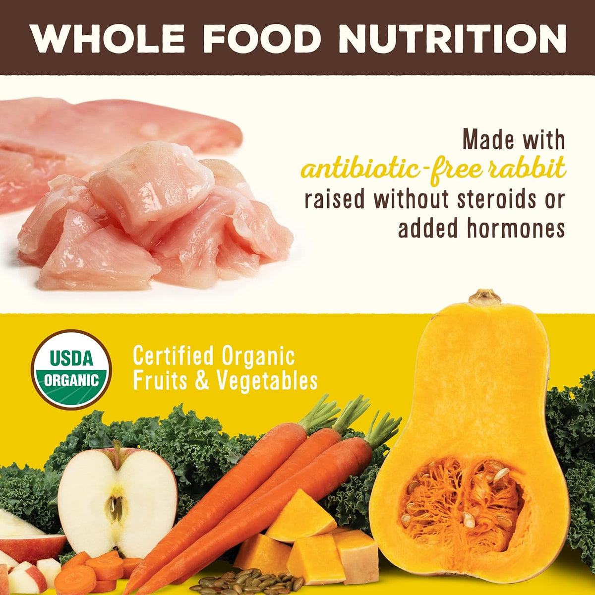 Primal Freeze Dried Raw Dog Food Nuggets, Rabbit, Complete & Balanced Meal, Also Use as Topper or