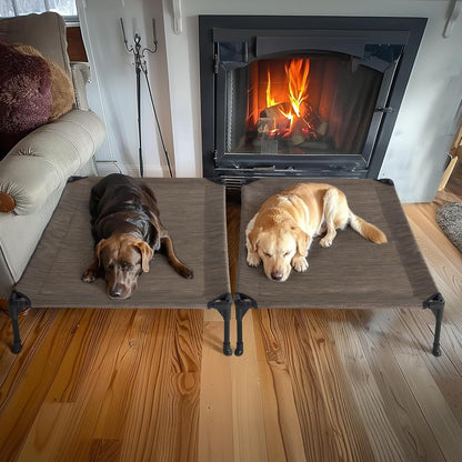 Veehoo 2 Pack Raised Dog Bed, Cooling Elevated Portable Cot with Washable & Breathable Mesh