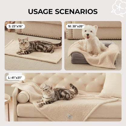 1 Pack 3 Calming Blankets Fluffy Premium Fleece Pet Blanket Soft Sherpa Throw for Dog Puppy Cat