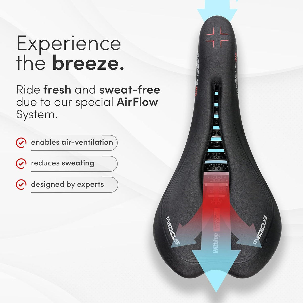 Wittkop Bike Seat I Bicycle Seat for Men and Women, Waterproof Bike Saddle with Innovative