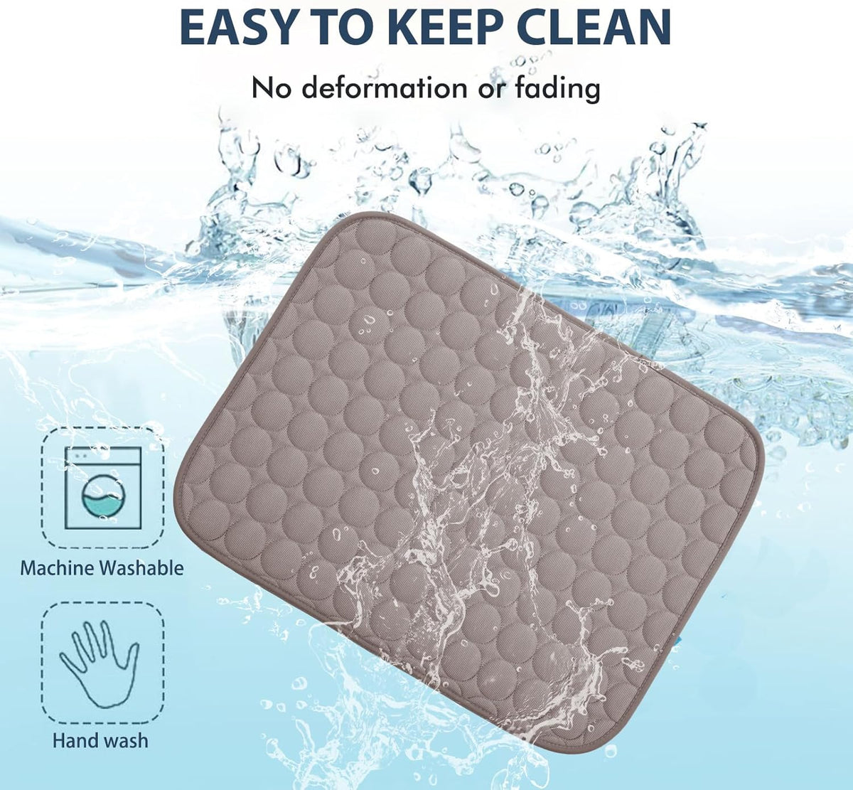 MICROCOSMOS Summer Cooling Mat & Sleeping Pad- Water Absorption Top, Materials Safe, Easy Carry, EZ