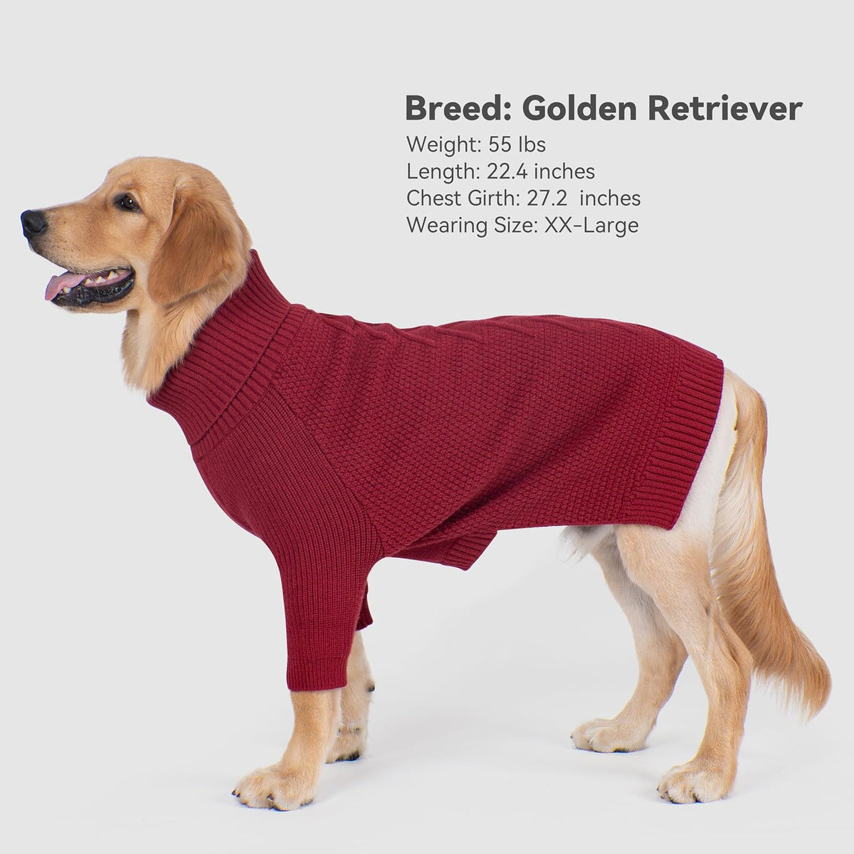 cyeollo 4XL Dog Sweater,Knitwear Turtleneck Pullover Sweaters Fall Winter Dog Clothes Sweaters for