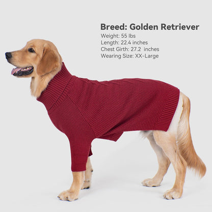 cyeollo 4XL Dog Sweater,Knitwear Turtleneck Pullover Sweaters Fall Winter Dog Clothes Sweaters for