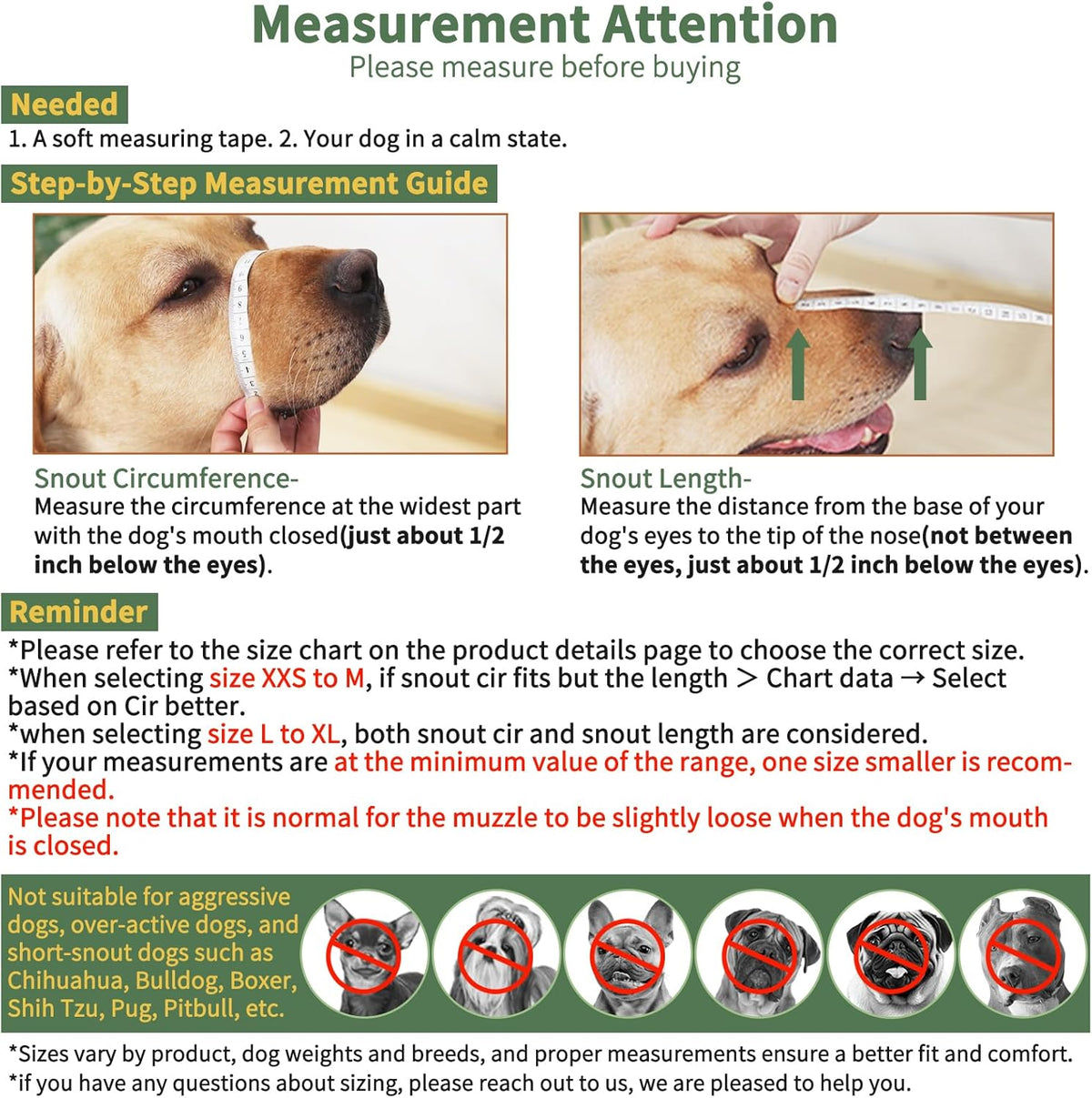 Mayerzon Dog Muzzle, Patented Mesh Muzzle with Panting Room for Large Medium Small Sized Dogs, Soft