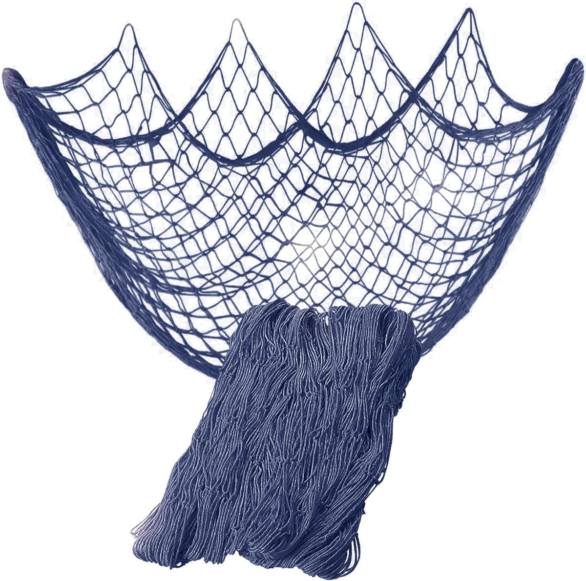 Rosoz Nature Fish Net Wall Decoration with Shells, Ocean Themed Wall Hangings Fishing Net Party