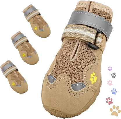 Dog Shoes for Large Medium Small Dog, Mesh Breathable Dog Shoes for Hot Pavement, Anti-Slip Dogs