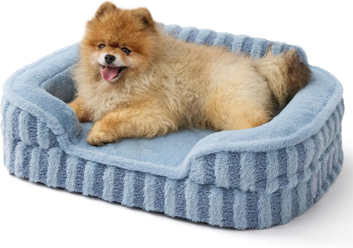 LE SURE Cute Dog Bed for Small Dogs, Orthopedic Waterproof Small Pet Beds with Sides, Non-Slip