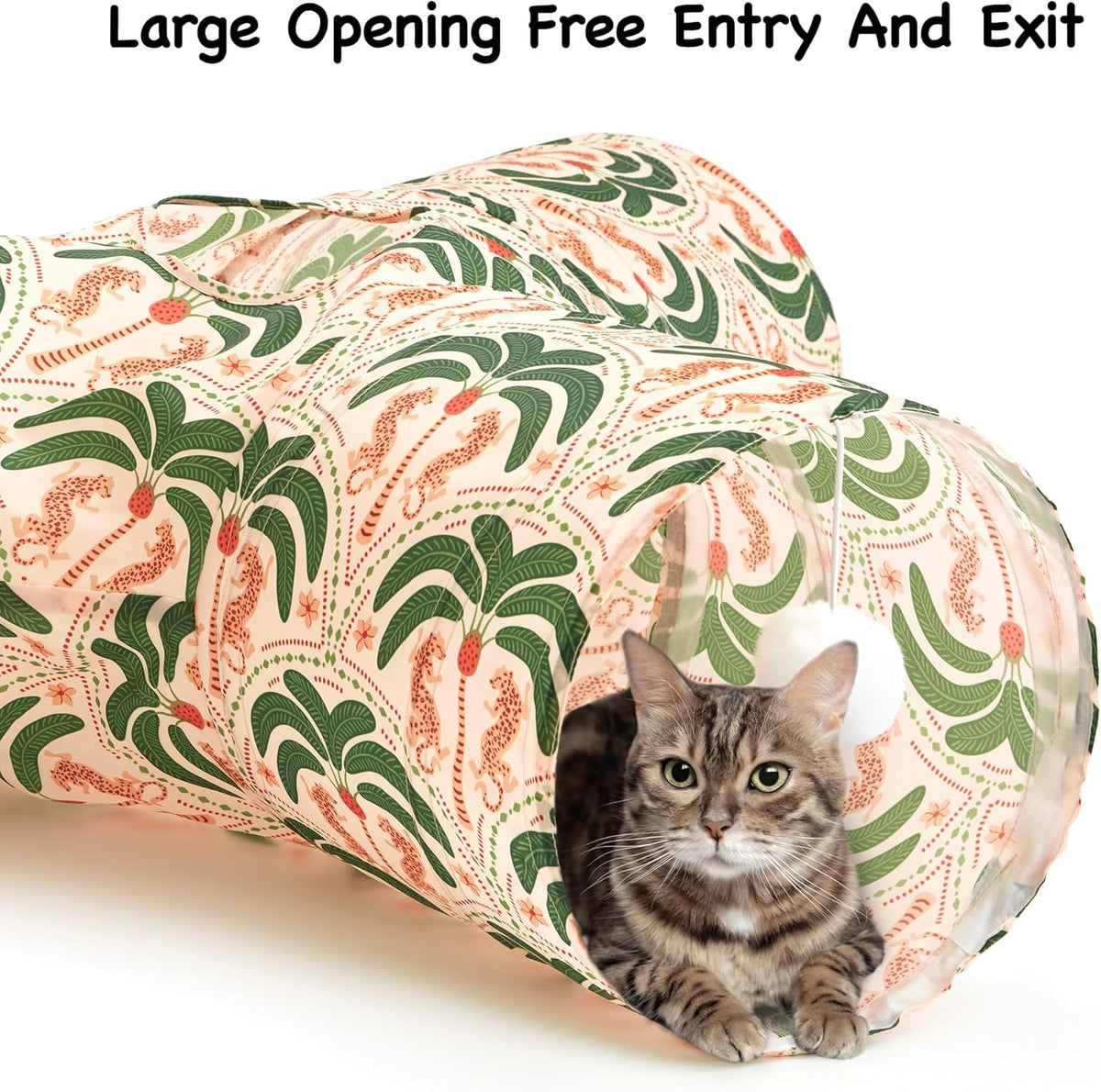 Tempcore Pet Cat Tunnel Tube Cat Toys 3 Way Collapsible, Cat Tunnels for Indoor Cats，Kitty Tunnel