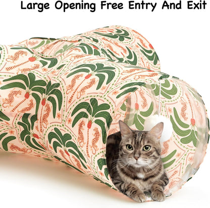 Tempcore Pet Cat Tunnel Tube Cat Toys 3 Way Collapsible, Cat Tunnels for Indoor Cats，Kitty Tunnel