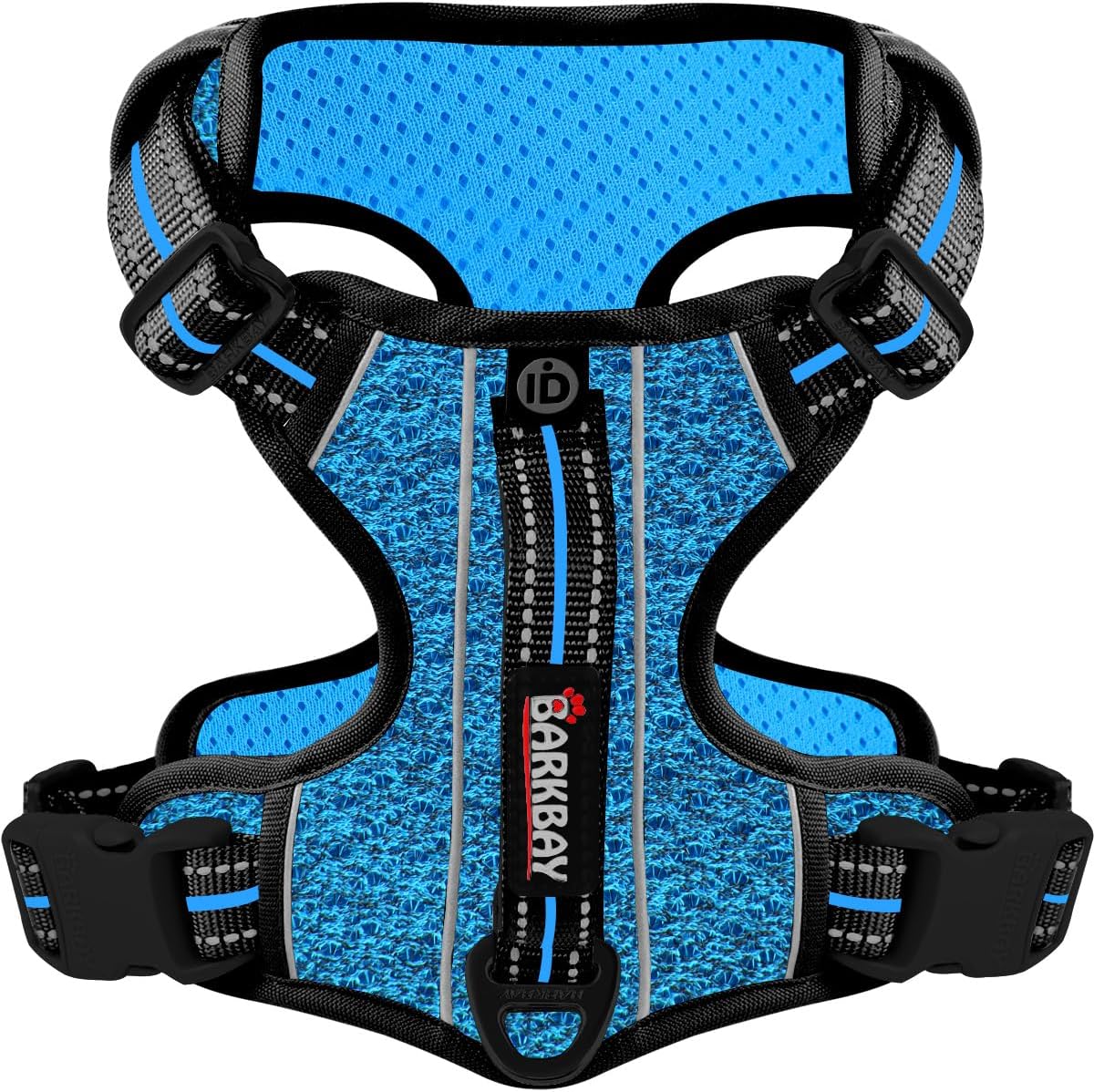BARKBAY Dog Harness No Pull with ID Tag Pocket - Heavy Duty, Reflective, Easy Control for Large