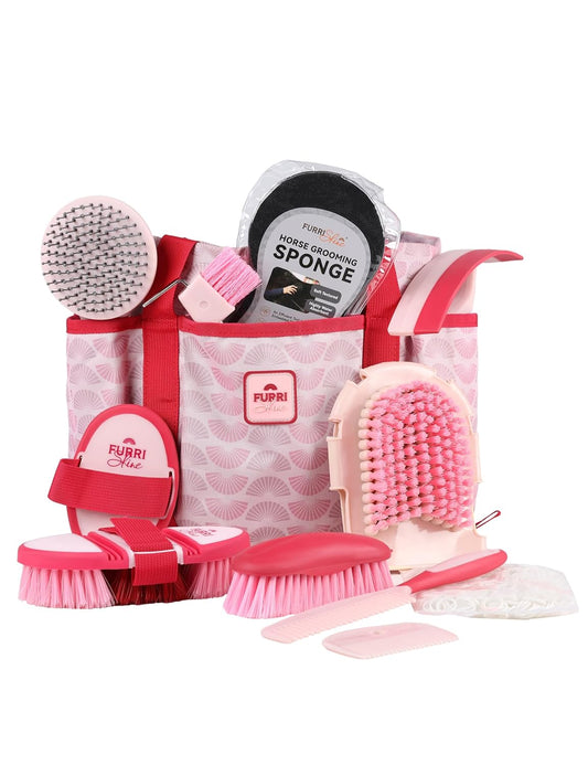 11PCS Horse Grooming Kit Curry Comb Sweat Scraper Horse Bathing Supplies Grooming Tools with