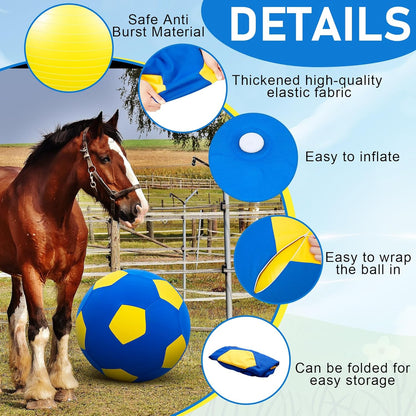 40inch Giant Herding Ball with Ball Cover Anti Burst Please Watch VCR for How to Inflation Horse