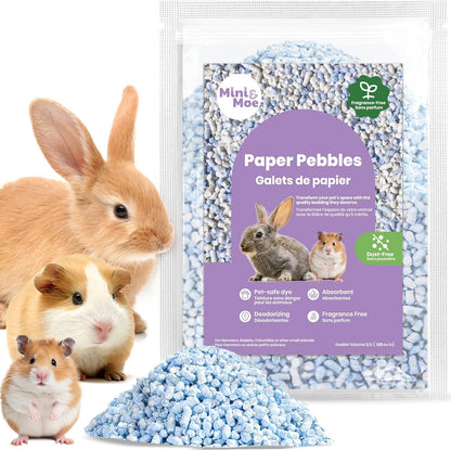 mini&moe Rabbit Bedding Guinea Pig Bedding Paper Pellet Bedding: Odor Control & Moisture Absorbent