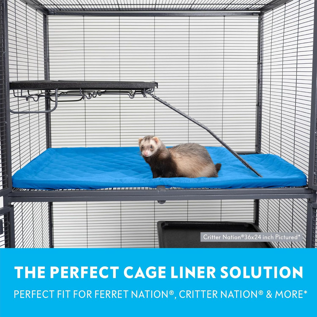 Paw Inspired Fitted Fleece Liner for Ferret Nation, Critter Nation Cage for Ferrets, Rats