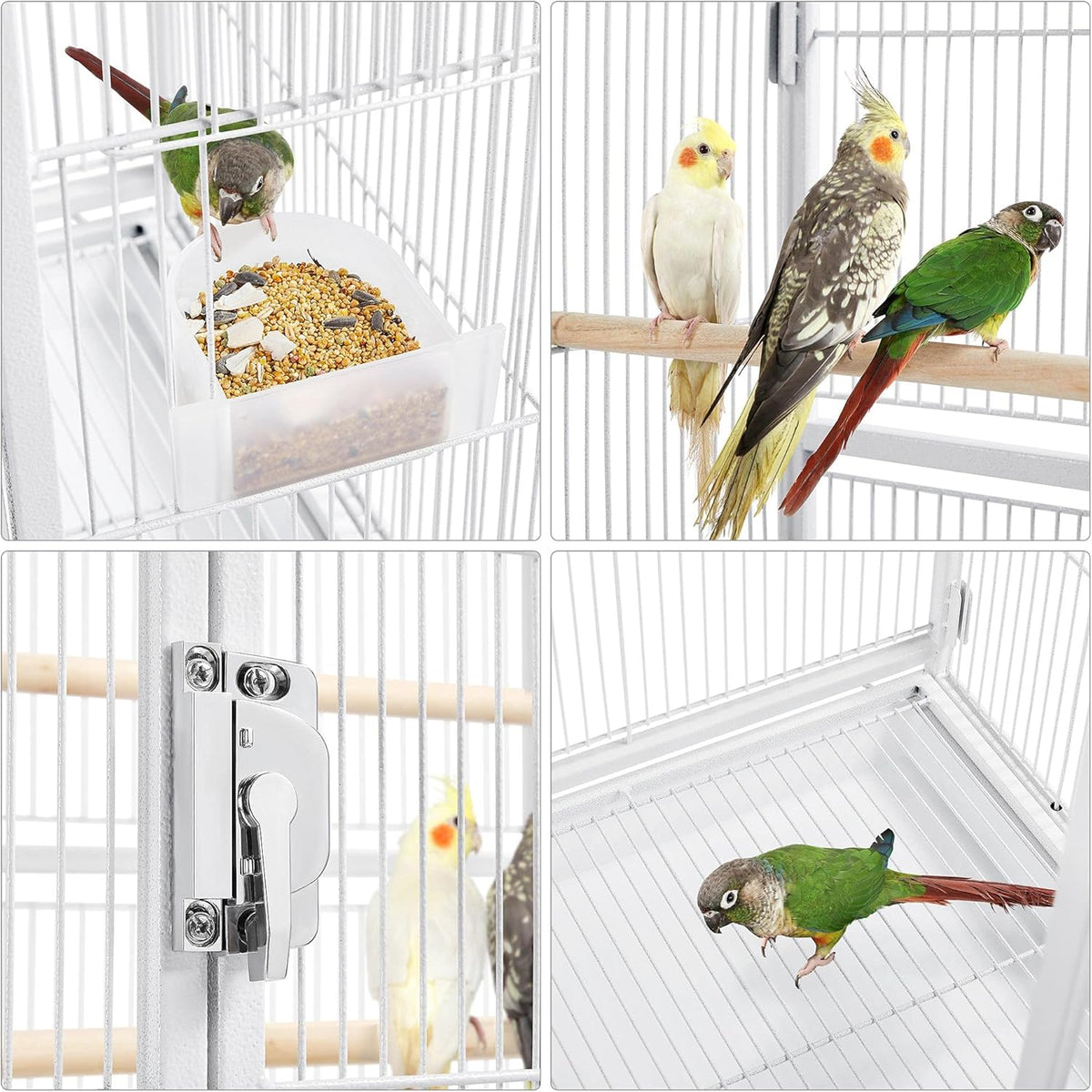 Yaheetech 54" Large Flight Bird Cage for Parrots Macaw Cockatiels Sun Parakeets Lovebird Green