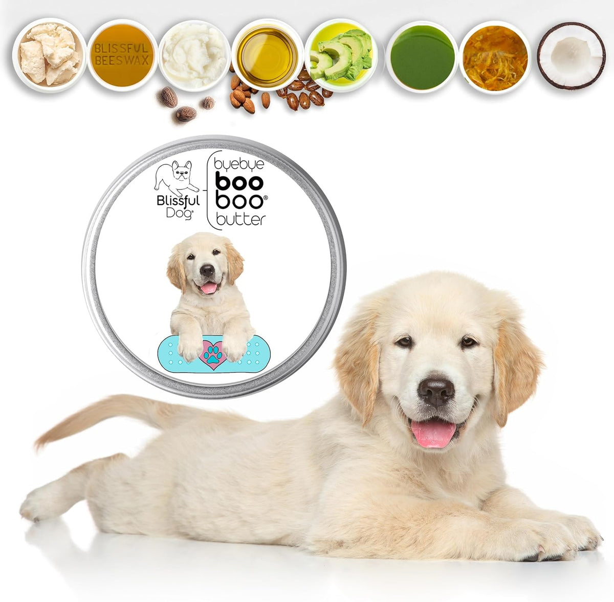The Blissful Dog 2 oz TIN Golden Retriever Booboo Butter