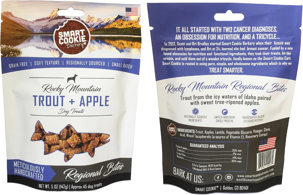 Smart Cookie All Natural Soft Dog Treats - 5 Flavor Variety Pack (5oz Each) - Healthy Dog Treats