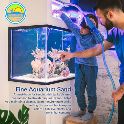 CLASSIC SAND & PLAY Natural Aquarium Sand for Freshwater and Saltwater Tanks, 20 lb. Bag, Improves