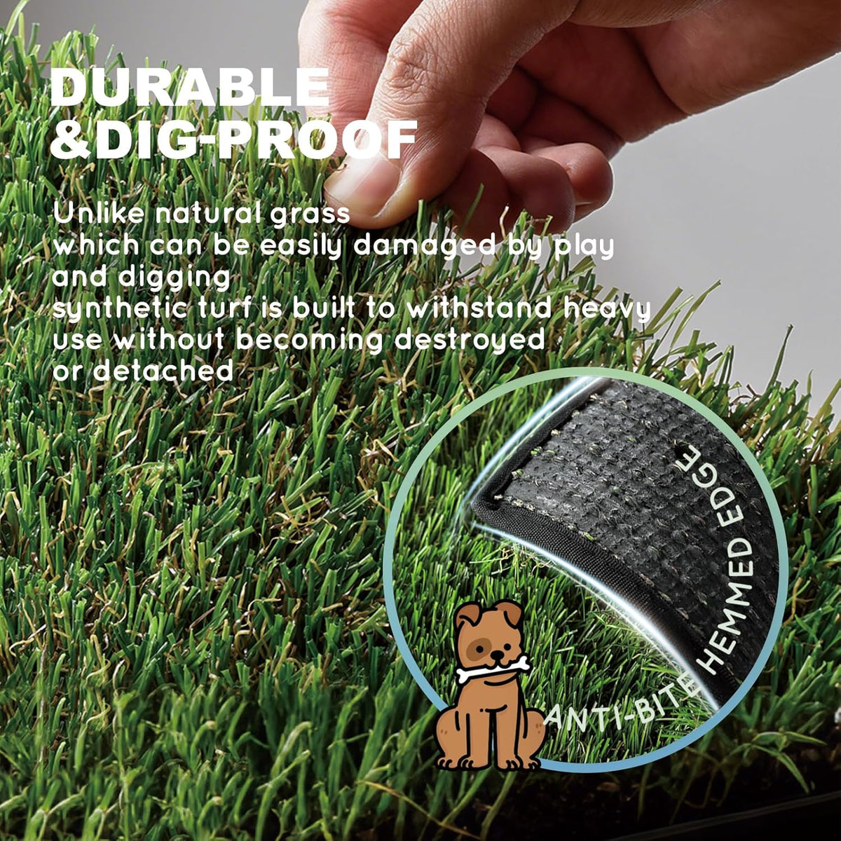 HQ4us Dog Grass Pad with Tray Small 23" x 16" Dog Litter Box Toilet for Puppy (No Grate) with