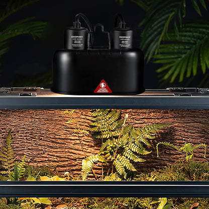 Nano Reptile Heat Lamp Max 40W Dual Reptile Light Fixture with Two Independent Switches, UVB Light