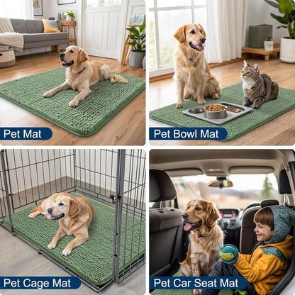 Smiry Dog Door Mat for Muddy Paws 36x24, Absorbs Moisture and Dirt Doormat, Non-Slip Washable Quick