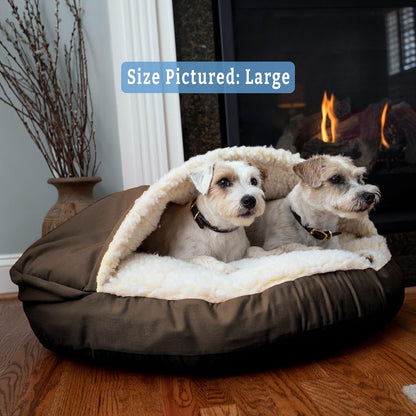 Snoozer Luxury Cozy Cave Dog Bed - Indoor Dog Bed with Cover Cave, Covered Calming Burrow for Small