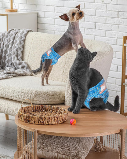 Pet Soft Dog Diapers Female, Disposable Dog Diapers, Cat Diaper for Female Cats, Puppy Diaper 8pcs